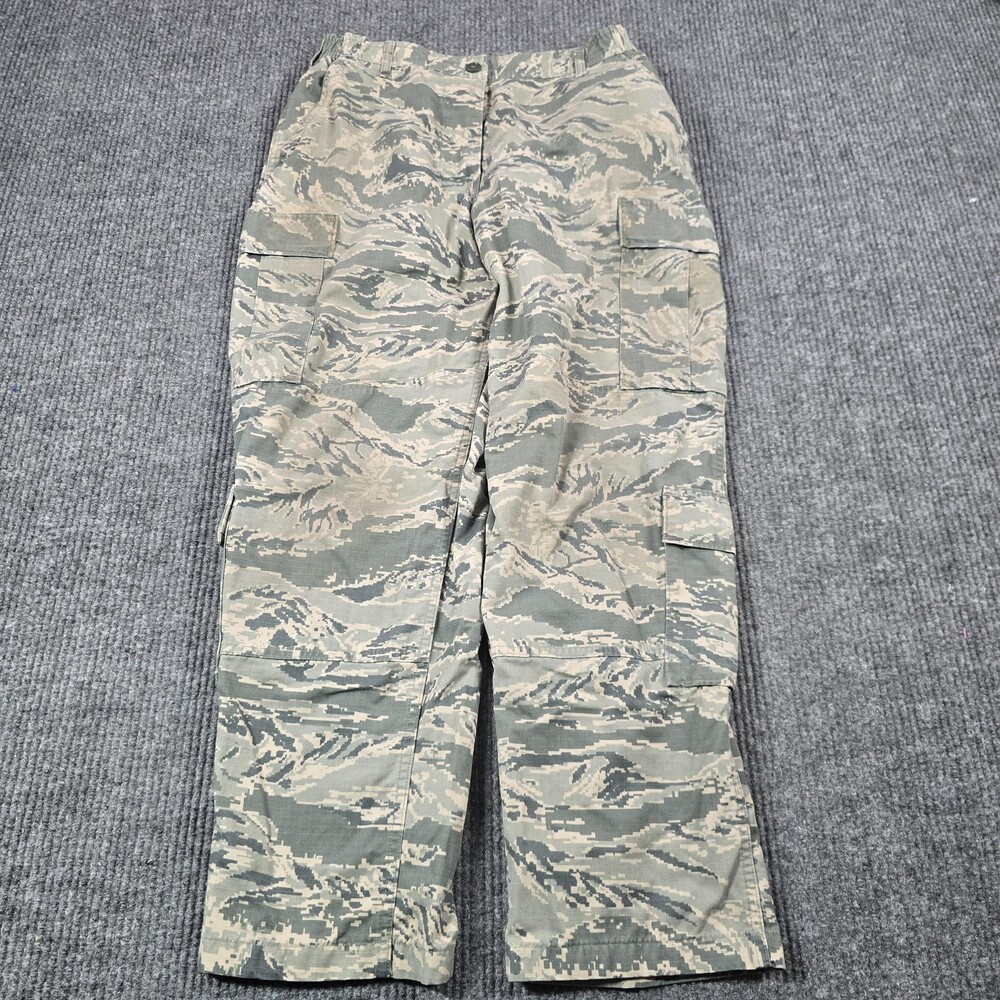 US Air Force ABU Tiger Stripe Camo Cargo Pants Womens 16S Button Fly Military